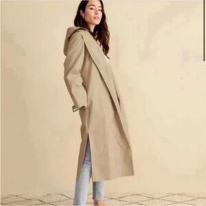 Jenni Kayne Khaki Belted Raincoat Size XL NWT
